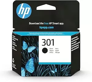         HP 301 CH561EE, Negro, Cartucho de Tinta Original, Compatible con Impresoras de Inyección de