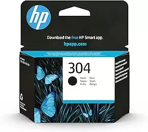         HP 304 N9K06AE, Negro, Cartucho de Tinta Original, Compatible con impresoras de inyección de