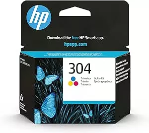        HP 304 N9K05AE, Tricolor, Cartucho de Tinta Original, Compatible con impresoras de inyección