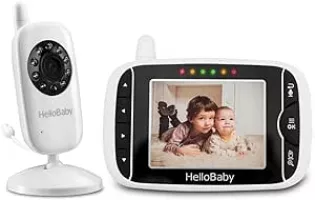         HelloBaby HB32 Vigilabebés Monitor Inalámbrico de Vídeo con Cámara Digital, Vigilancia de la