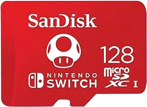         SanDisk microSDXC UHS-I Tarjeta para Nintendo Switch 128GB, Producto con Licencia de Nintend