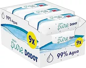         Dodot Toallitas Aqua Pure para Bebé, 99% Agua, 432 Toallitas, 9 Paquetes (9x48)       