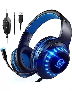         Pacrate Auriculares Gaming para PS4 PS5 PC, Cascos Gaming para Nintendo Switch Xbox One con 