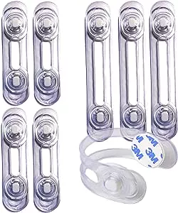         VegMai®[8 Unidades] Cerraduras Transparentes De Seguridad Para Bebes, Bloqueo Con Adhesivo 3