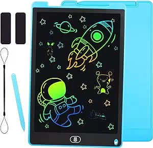         KidsPark Tableta de Escritura LCD de 12 Pulgadas, Colorida Tablero de Dibujo para Niños, Esc