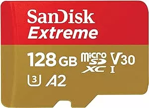         SanDisk Tarjeta microSDXC Extreme de 128 GB + adaptador SD + RescuePRO Deluxe de hasta 190 M