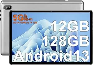         FACETEL Tablet 10 Pulgadas Android 13 Tablet Octa-Core 2.0 GHz, 12GB RAM 128GB ROM (1TB TF) 